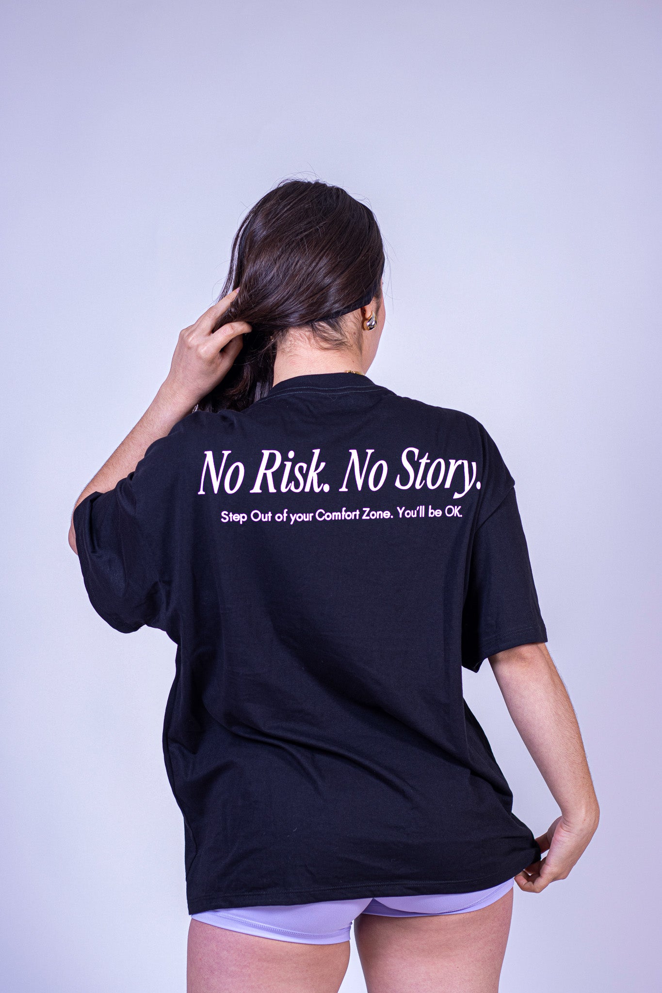 Oversize Shirt • No Risk, No Story, Black
