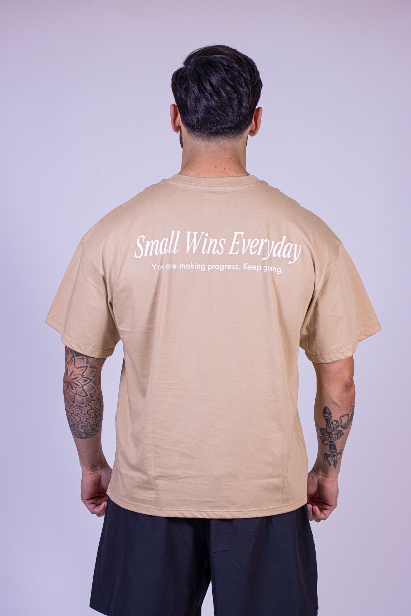 Oversize Shirt • Small Wins Every Day, Camel