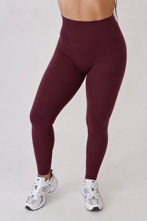 Calza deportiva mujer BootyLift Burgundy RSLT